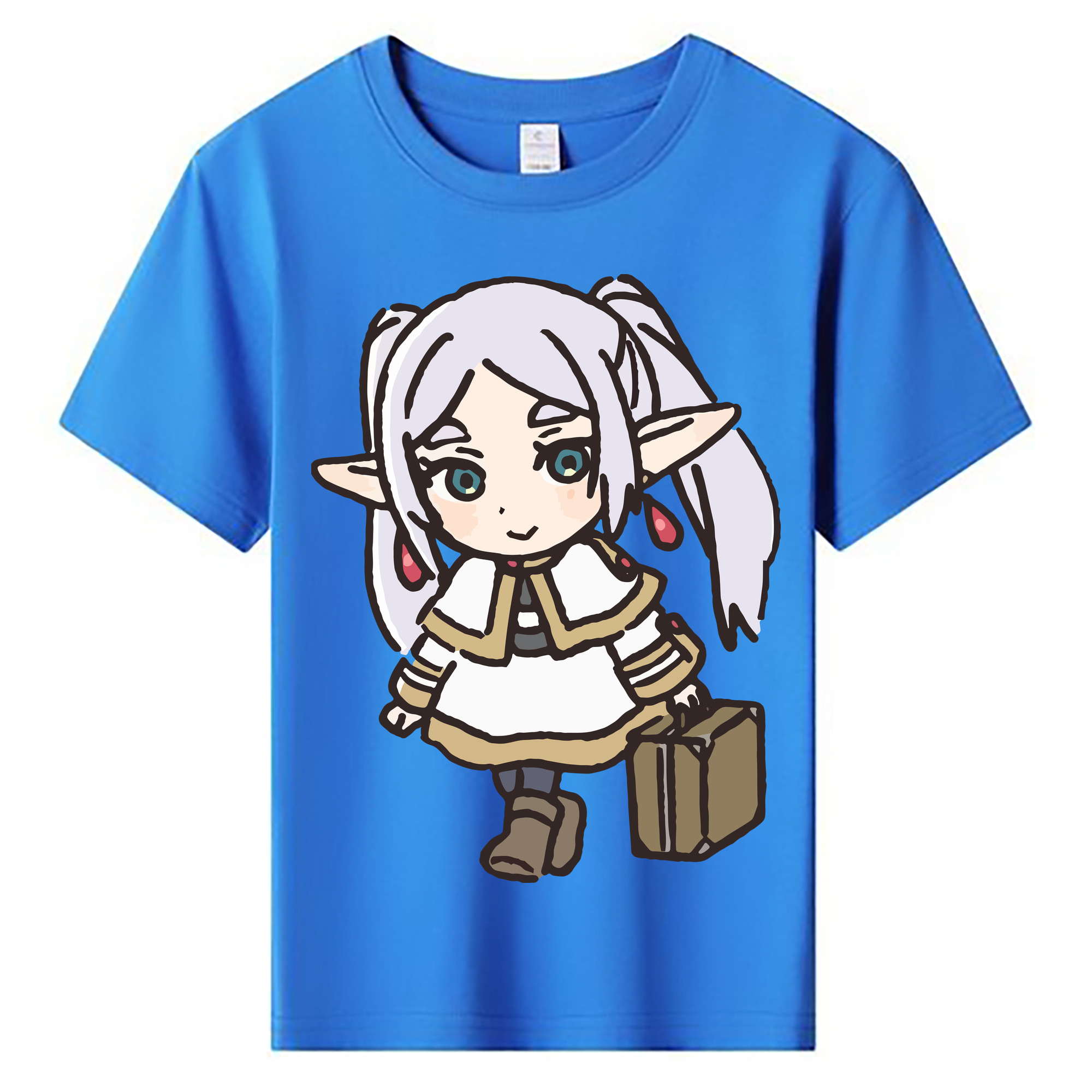 （画像用） 葬送のフリーレン Frieren 綿100％キッズTシャツ（フロントプリント）